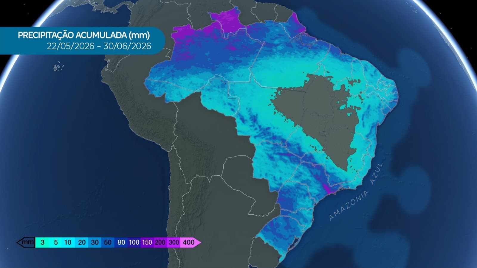 Imagem da notícia Mais chuva para o Sudeste e para o Centro-Oeste do Brasil Imagem da notícia Mais chuva para o Sudeste e para o Centro-Oeste do Brasil
